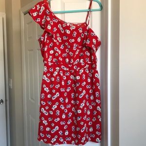 Red floral sundress